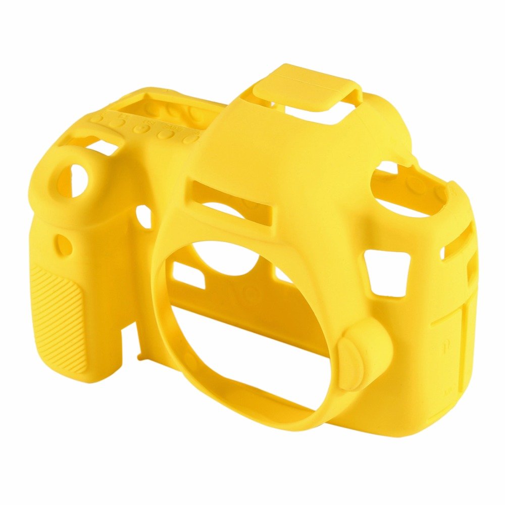 Professional Waterproof Silicone Camera Case for Canon EOS 6D DSLR - Shockproof Protective Cover with Non-Slip Grip (Yellow) - Perfect for Outdoor Photography, Travel & Adventure Shooting