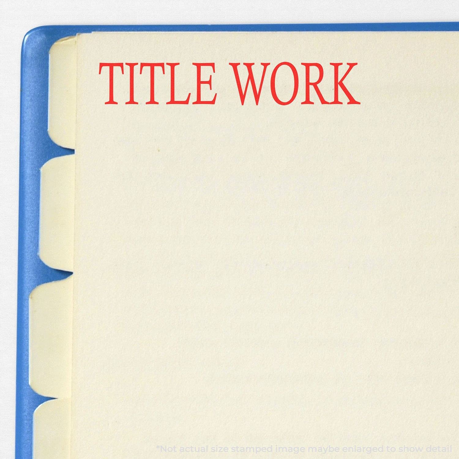 Large Pre-Inked Work Stamp with Blue Ink - Self Inking Signature Stamp for Documents, Contracts & Office Use