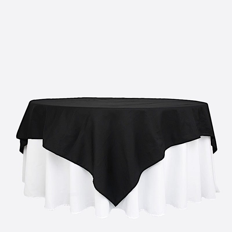 90 x 90 Inch Premium Cotton Square Tablecloth - White Wedding Linen Table Cover for Dining, Party & Special Events