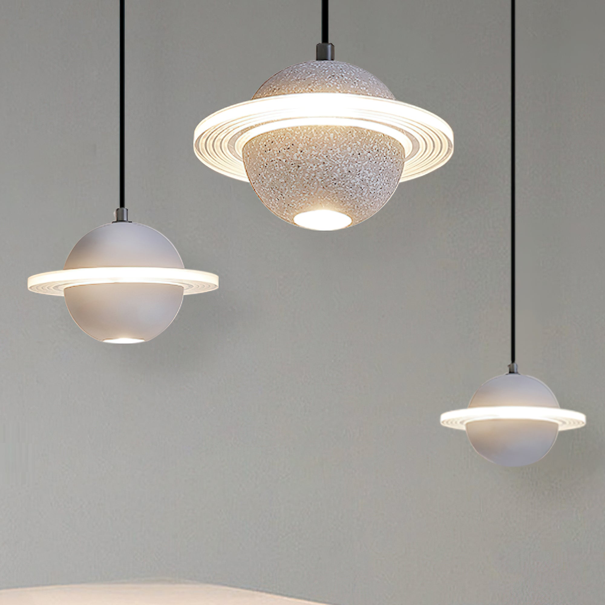Artsy Planet Pendant Light - Modern Celestial Ceiling Fixture for Bedroom, Living Room & Nursery Decor | Solar System Inspired Lighting for Home & Office