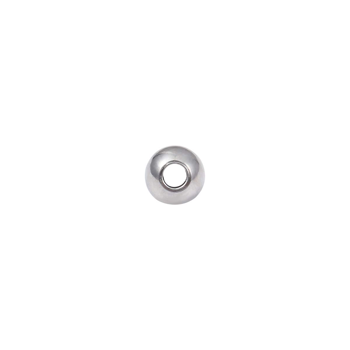 3x2.5mm Stainless Steel Spacer Beads - Round Loose Charm Caps for DIY Jewelry Making (100pcs, 1mm Hole) - Perfect for Bracelets, Necklaces & Craft Projects