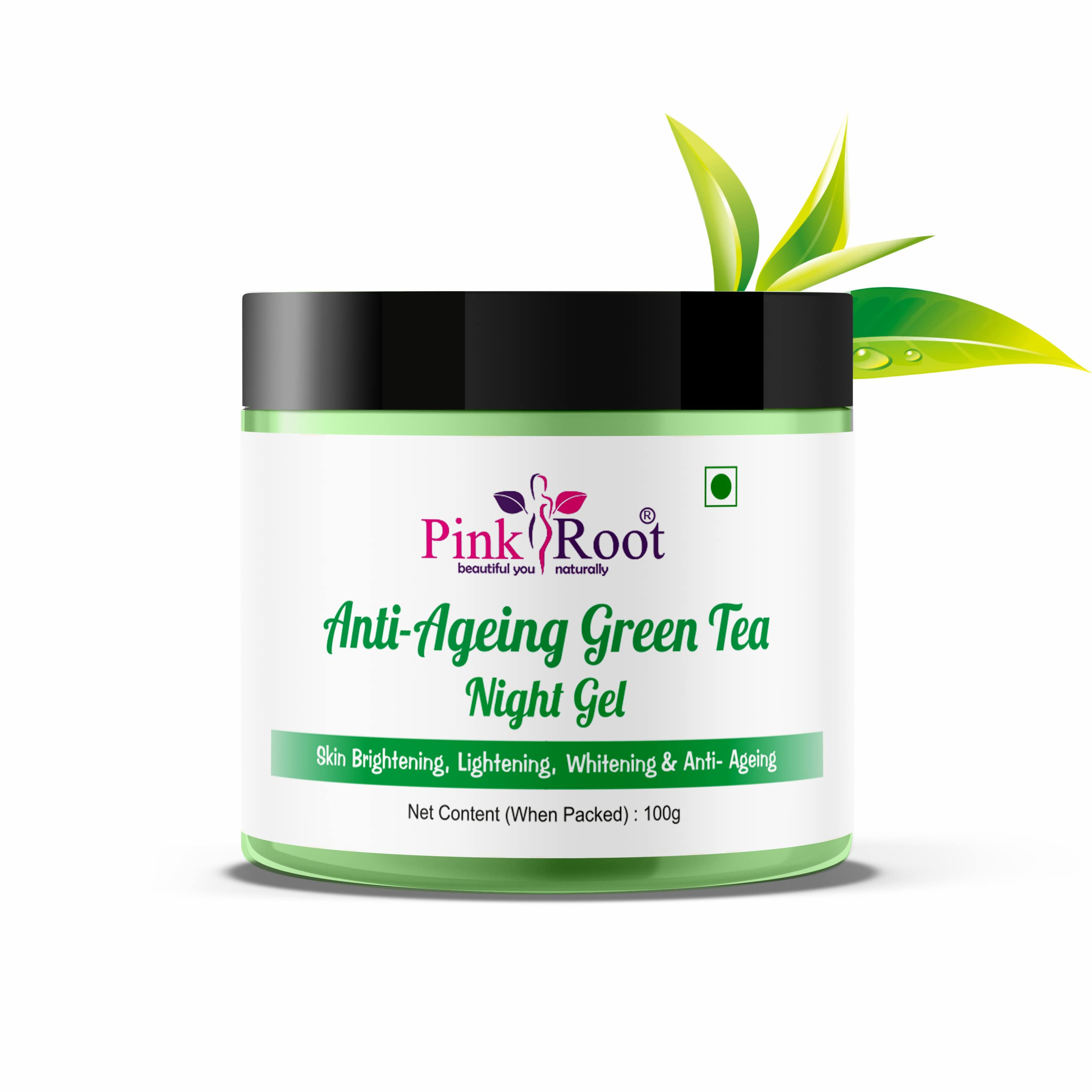 Pink Root Strawberry Face Wash 100ml & Green Tea Night Gel 100ml - Brightening & Hydrating Skincare Set for Glowing Skin - Perfect for Daily Cleansing & Overnight Repair