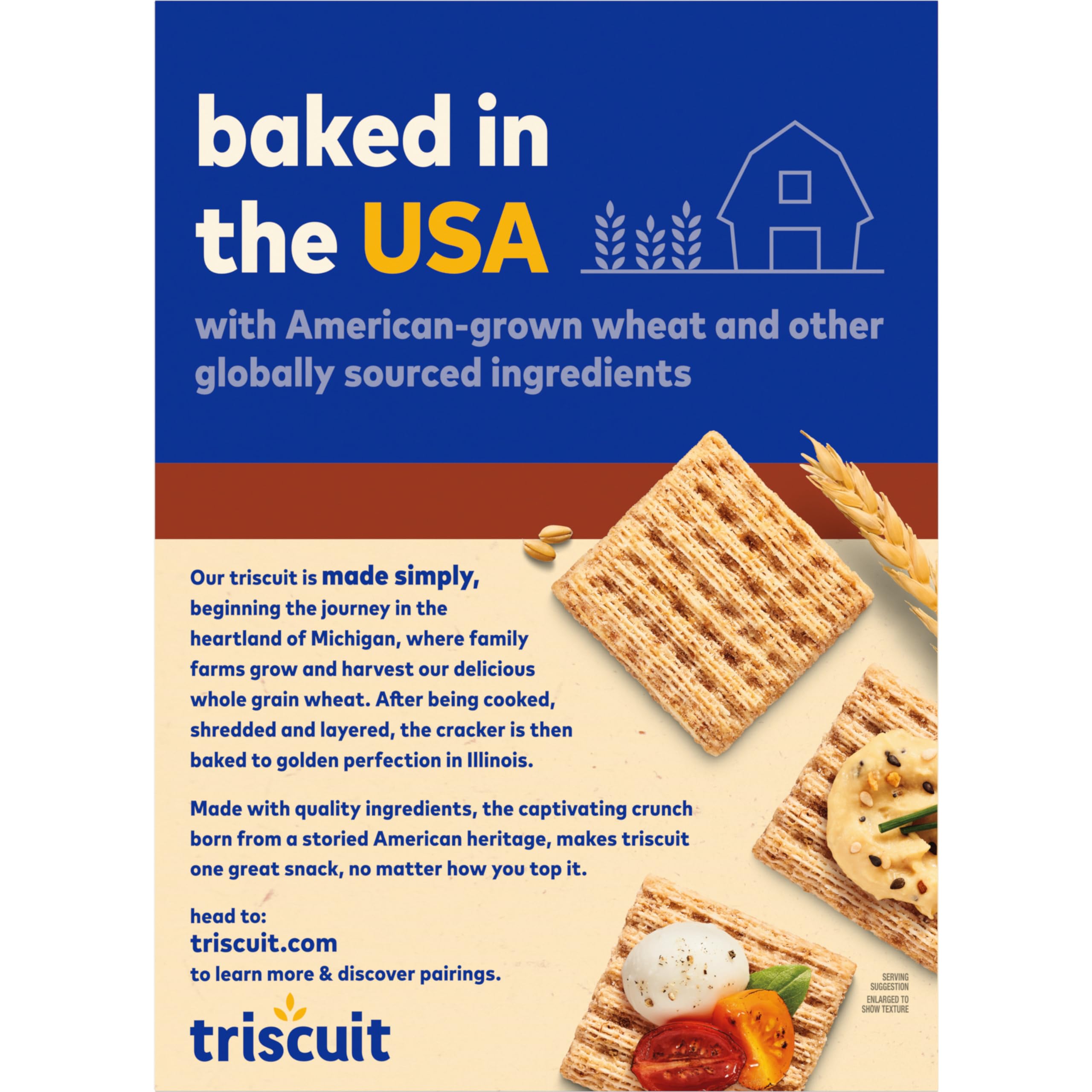 Triscuit Roasted Garlic Whole Grain Wheat Crackers - Healthy Lunch Snacks, Bulk Family Size (6-12.5 oz) | Perfect for Office, School & Picnic Snacking