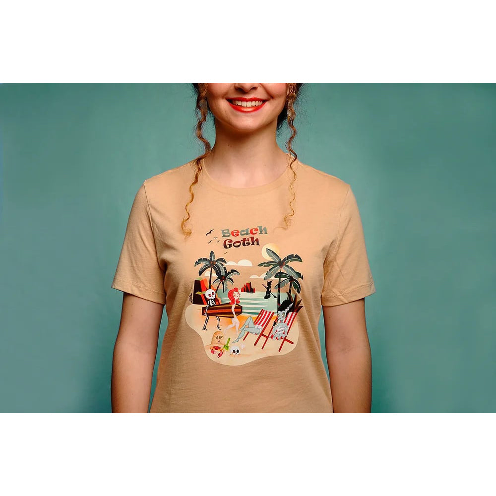 Laliblue Beach Goth T-Shirt - Trendy Graphic Tee for Women & Men | Perfect for Concerts, Festivals & Casual Wear