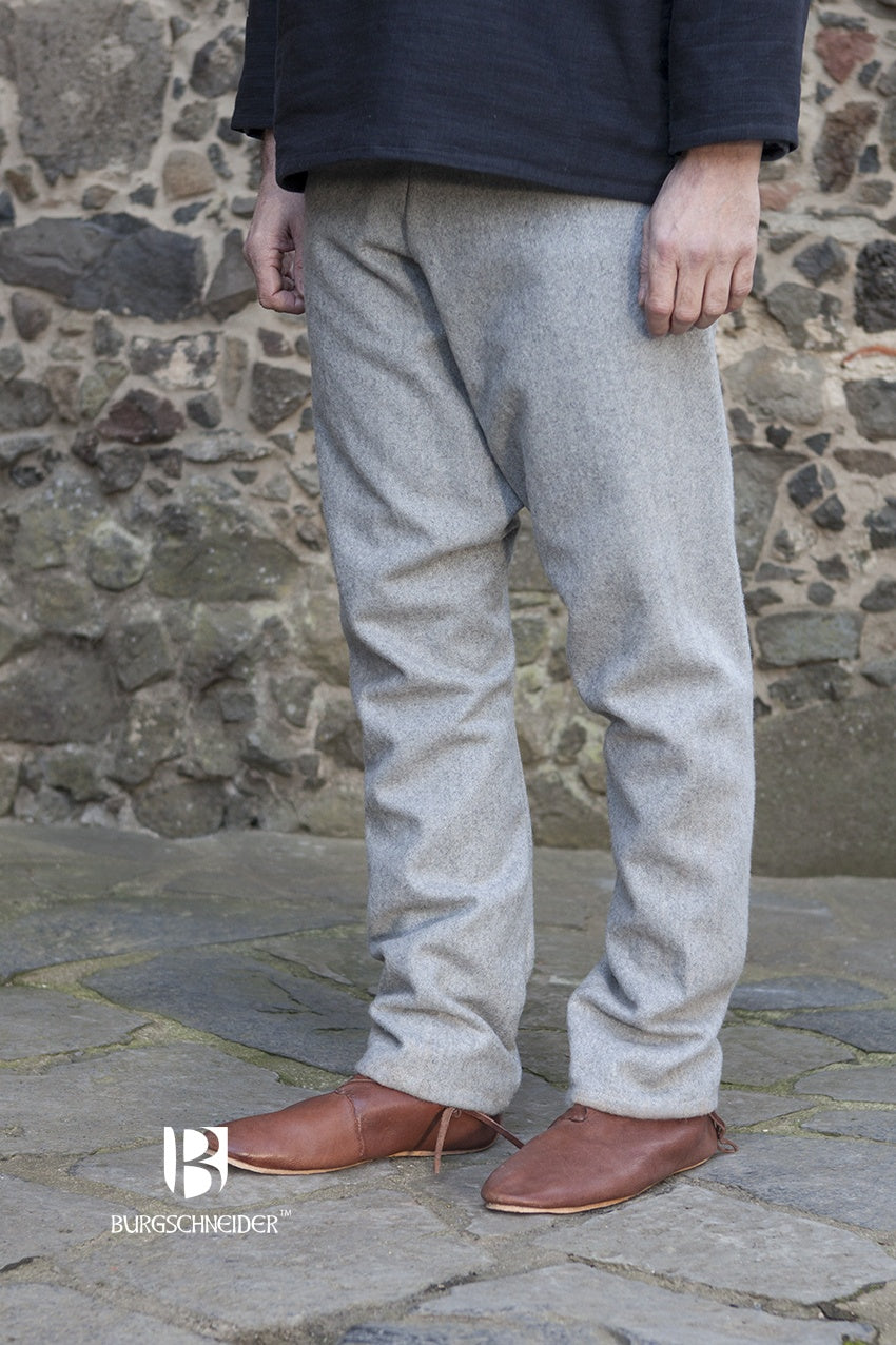 Viking Wool Thorsberg Pants - Medieval Norse Trousers in Fenris Grey | LARP, Reenactment & Historical Costume