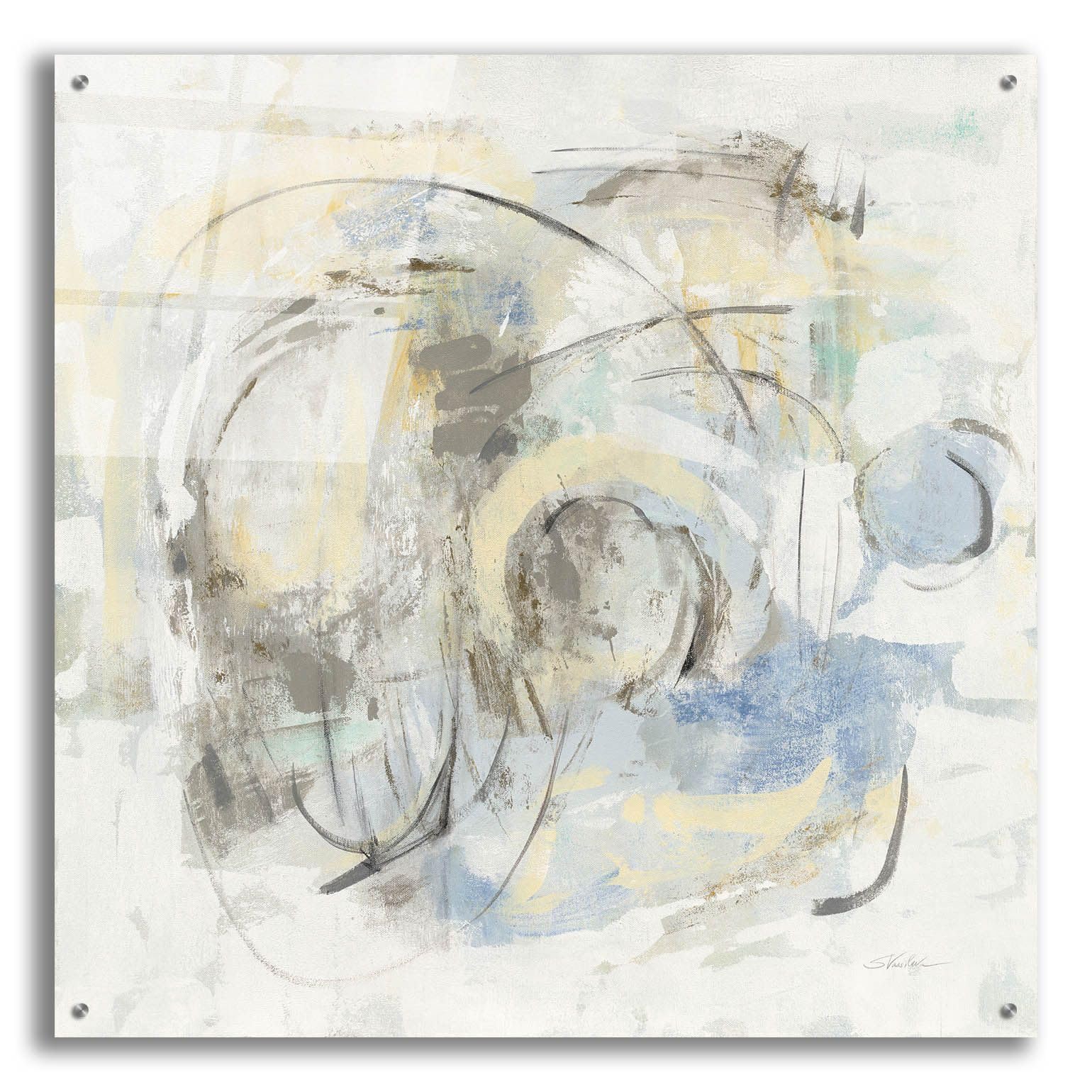 Epic Art 'Signature' by Silvia Vassileva - 36x36 Inch Acrylic Glass Wall Art Painting - Modern Home Decor for Living Room, Bedroom & Office
