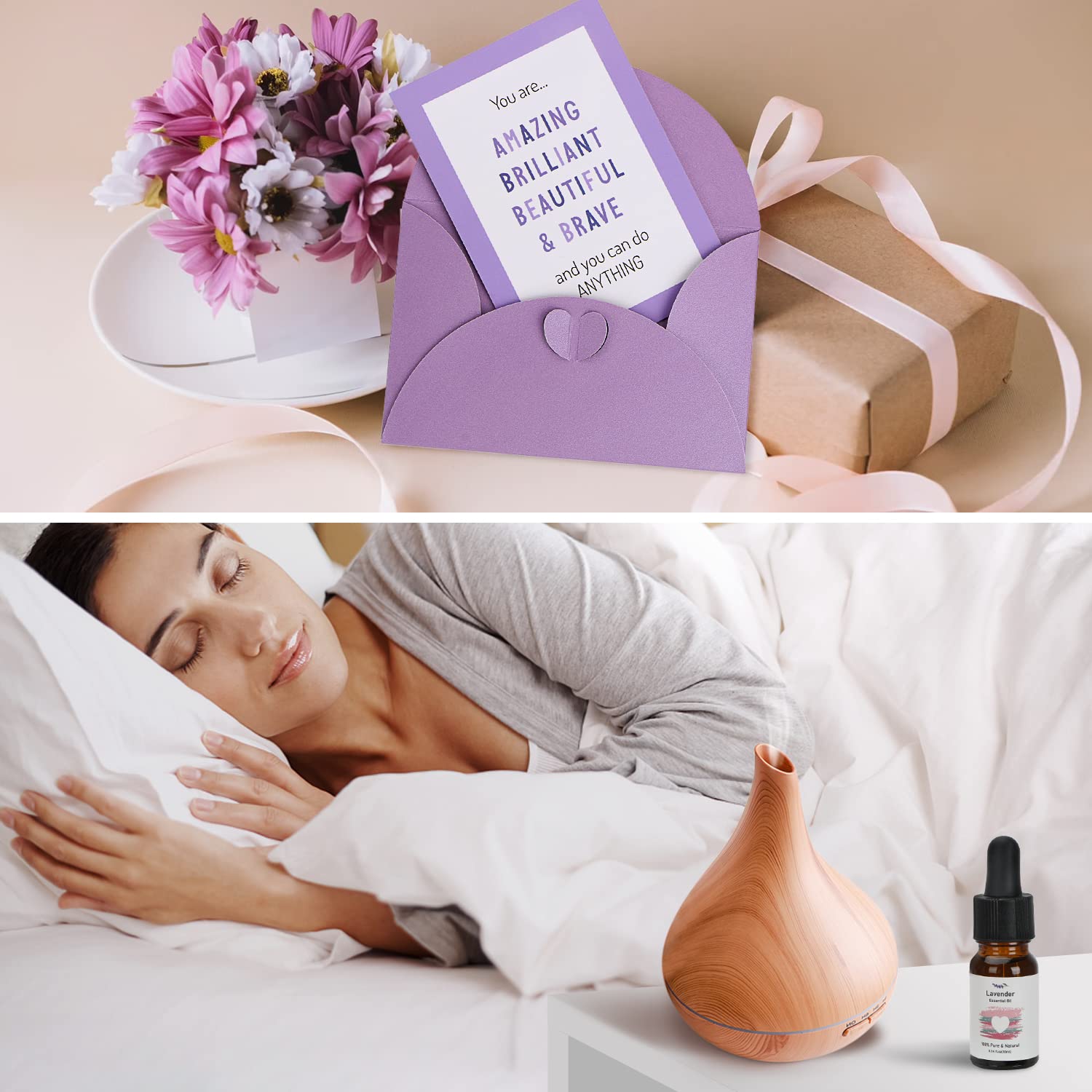 Lavender Relaxation Spa Gift Set for Women - Self Care Birthday Present for Her, Best Friend, Sister or Mom - Perfect for Stress Relief, Bath Time & Pampering at Home