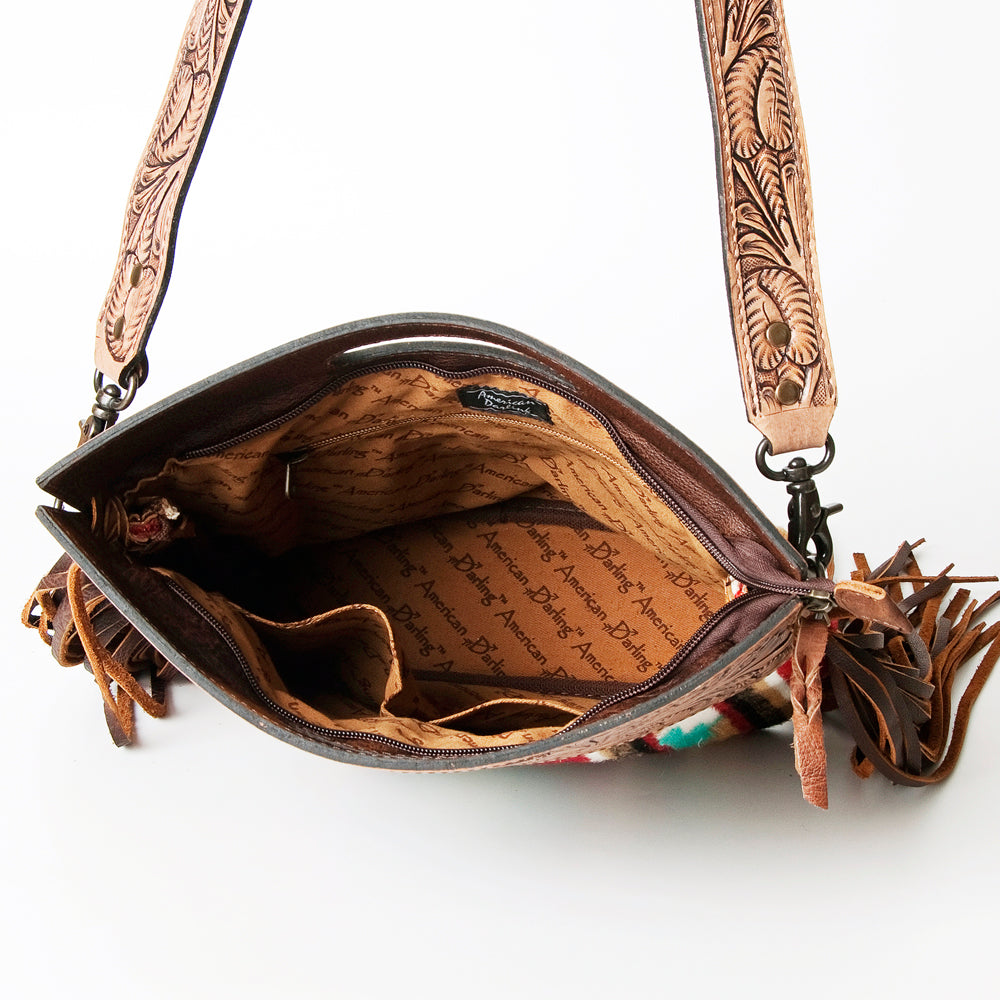 American Darling ADBG243 Genuine Leather Western Handbag - Hand Tooled Saddle Blanket Clutch Purse for Women | Perfect for Rodeo, Country Concerts & Cowgirl Fashion Accessories