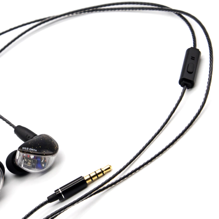 BGVP DN1s Hybrid Earphones with Mic - 1DD + 1BA Dual Driver In-Ear Headphones for Audiophiles | Perfect for Gaming, Workouts & Commuting