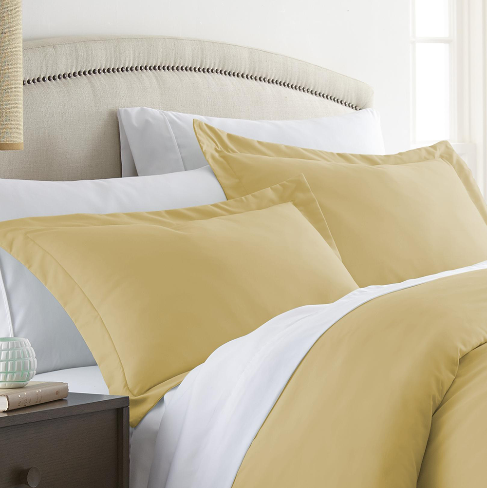 2 Piece Pillow Sham Set - Soft & Breathable Cotton Pillow Covers for Bedroom Decor - Perfect for Queen & King Size Beds (White, Beige, Gray) - Ideal for Home, Hotel & Airbnb Styling
