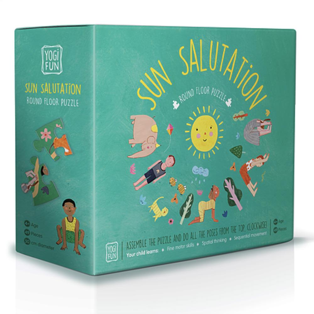 Yogi Fun Sun Salutation Puzzle - 500 Piece Yoga-Themed Jigsaw Puzzle for Adults & Teens - Perfect for Meditation, Yoga Studios & Mindful Relaxation