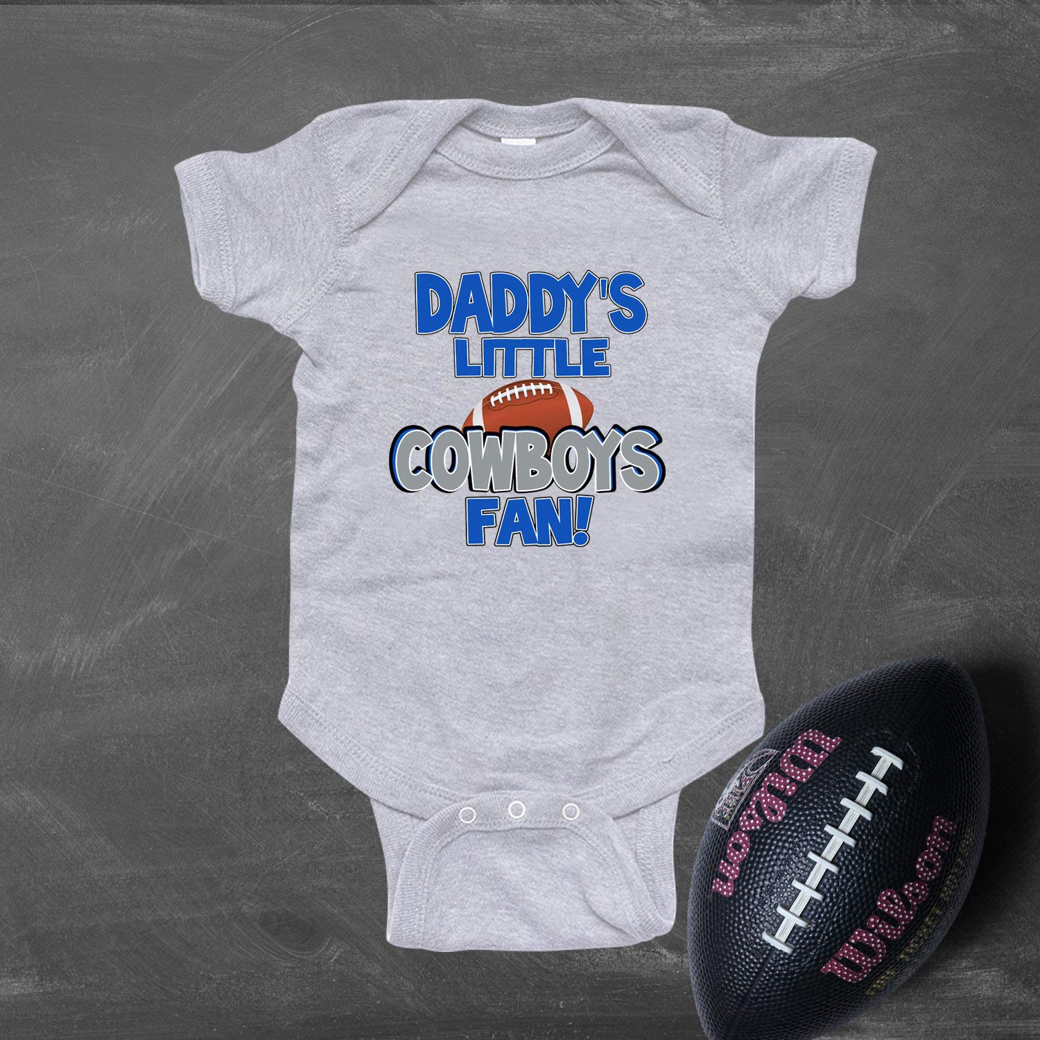 NanyCrafts Daddy's Little Cowboys Fan Baby Bodysuit - Adorable NFL Football Outfit for Infants & Toddlers - Perfect for Game Day, Family Photos & Cowboys Fan Gifts