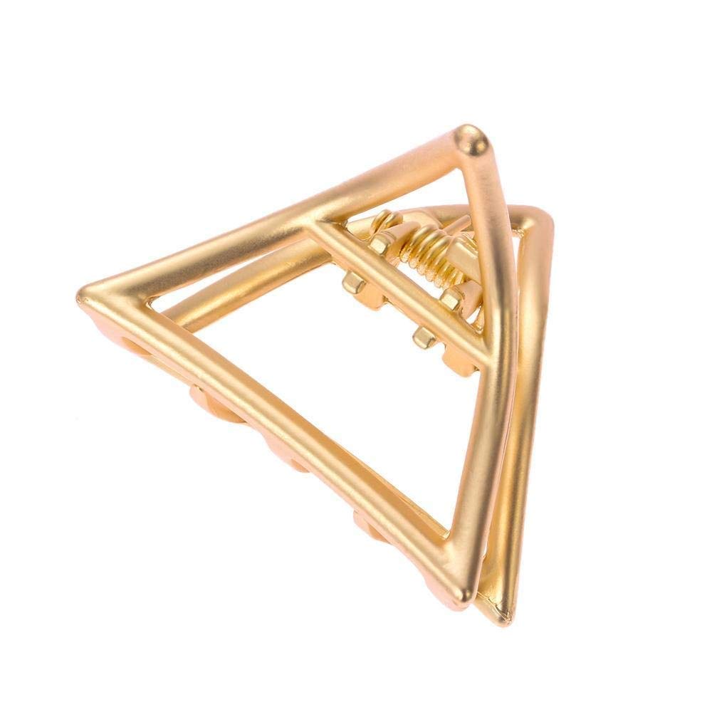Soham International Women's Gold Geometric Hair Claw Clip - 2 Inch Small Alloy Hair Accessories for Women & Girls | Perfect for Parties, Weddings & Everyday Styling