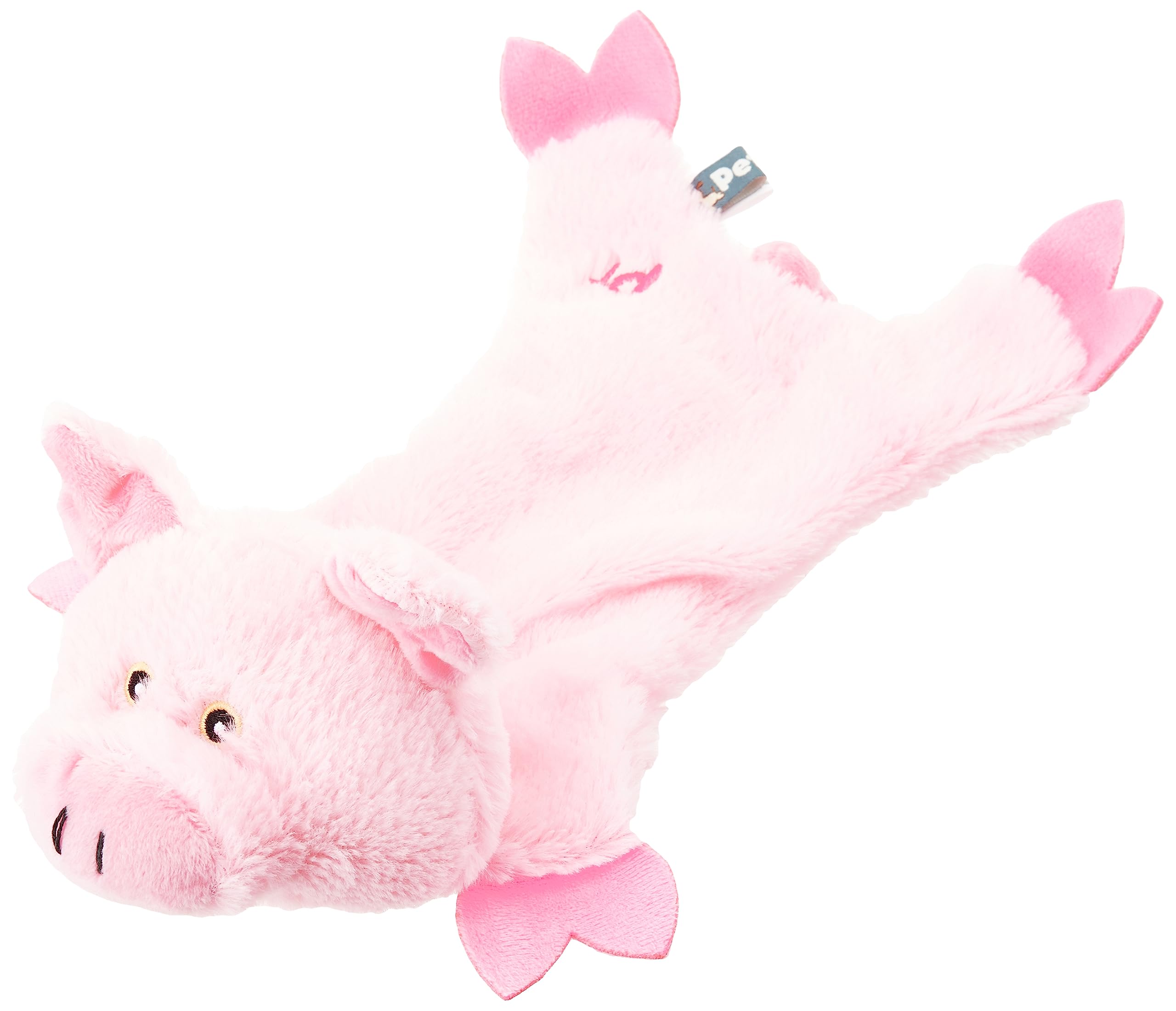 Farmyard Buddies Crinkle Flat Pig Plush Dog Toy - Soft & Durable Interactive Pet Toy for Small & Medium Dogs, Pink - Perfect for Playtime, Training & Cuddling