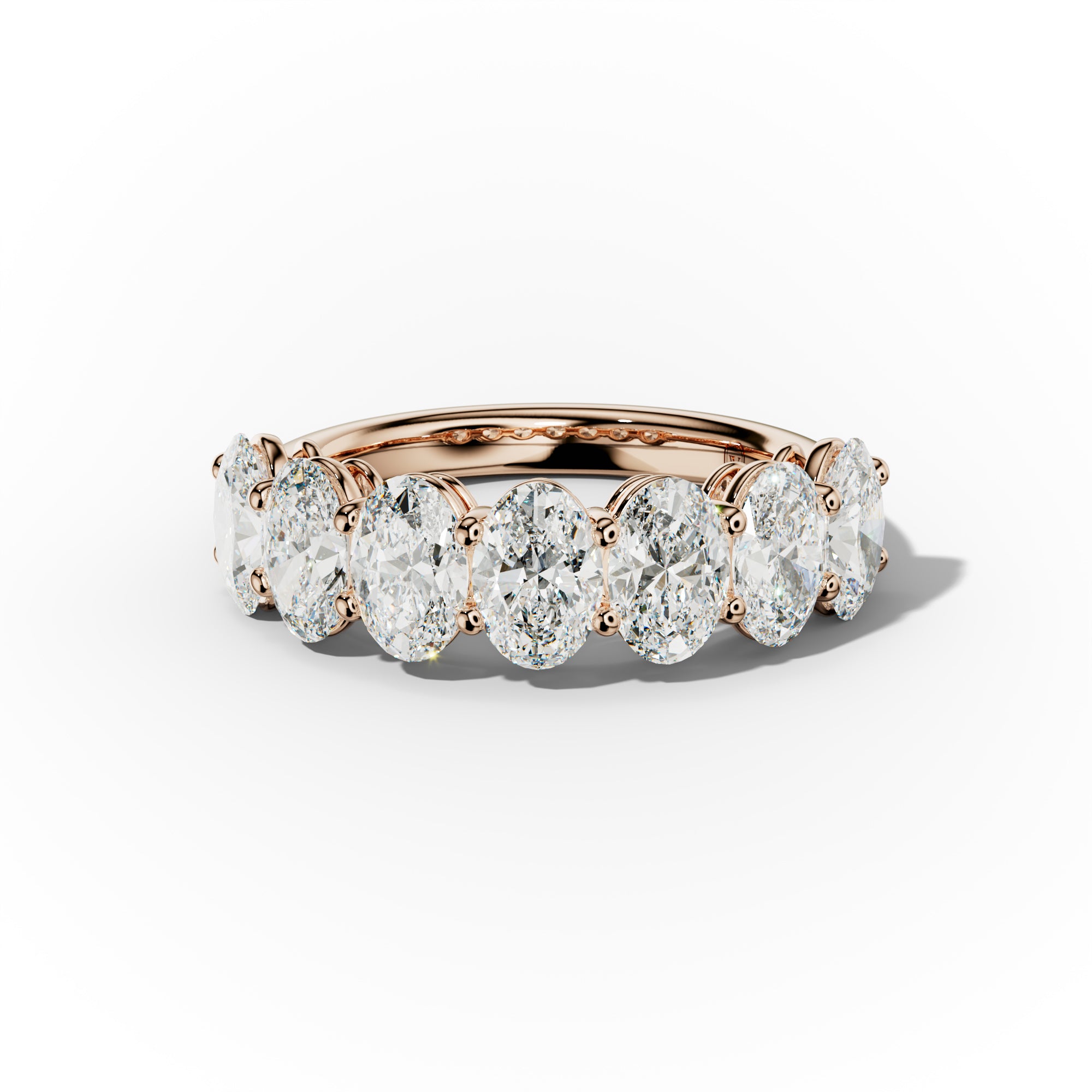 3.0 Carat Oval Diamond Anniversary Band for Women - 14K White Gold Wedding Ring - Perfect for Anniversary, Engagement & Special Occasions