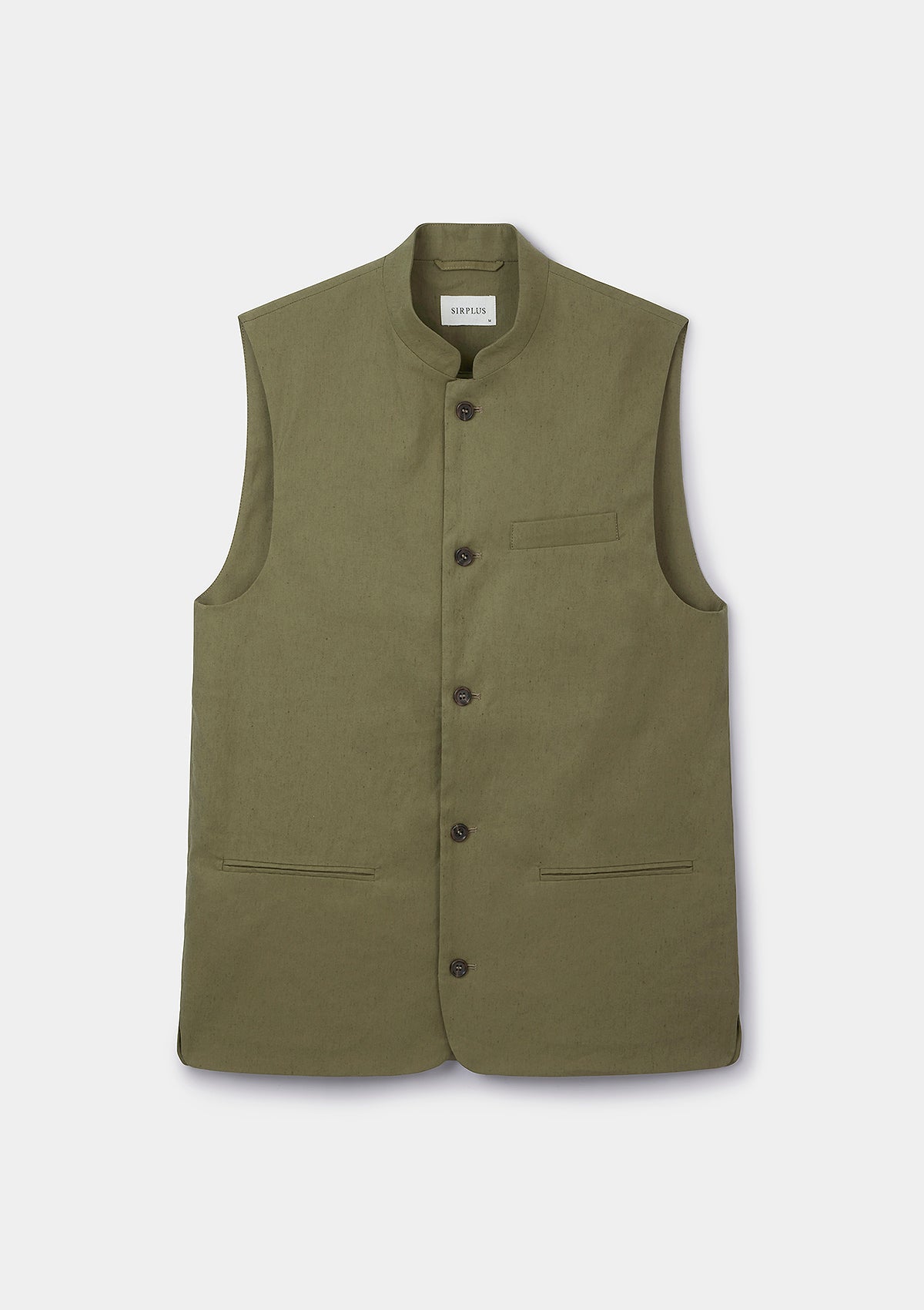 Lichen Green Cotton Linen Nehru Waistcoat for Men | Breathable Summer Vest | Casual & Formal Wear | Perfect for Weddings, Office & Cultural Events