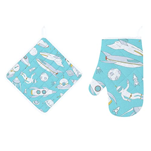 Cartoon Space Hand Drawn Blue Pattern