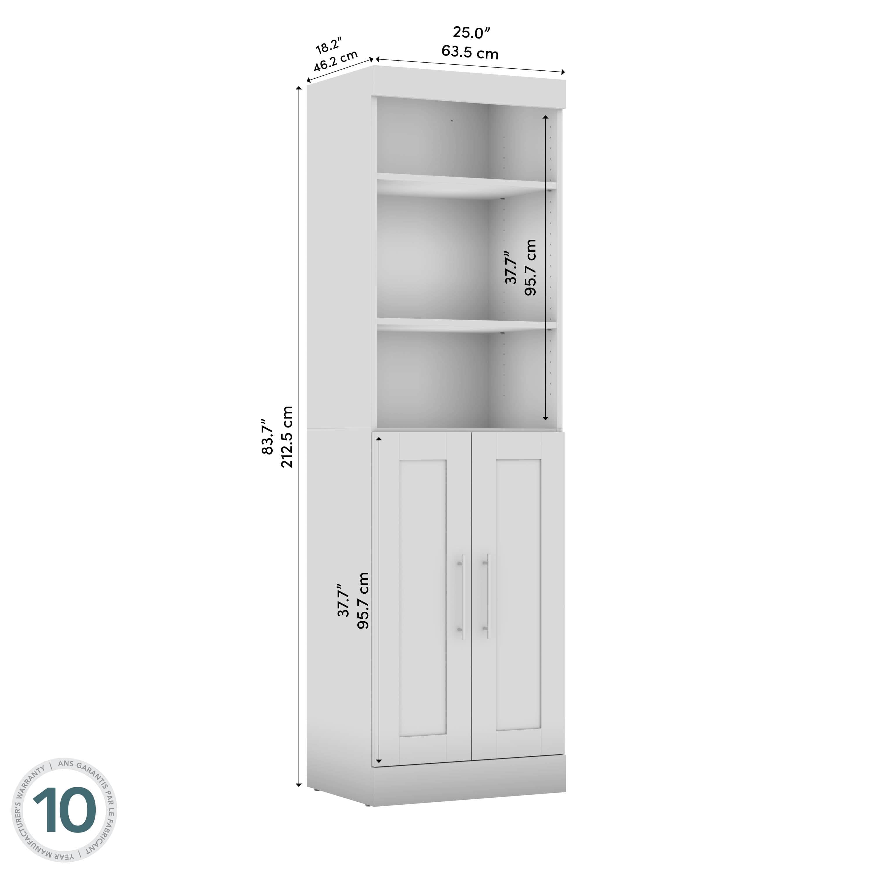 25W Closet Organizer with Doors - 6 Color Options for Bedroom, Closet & Home Storage Organization