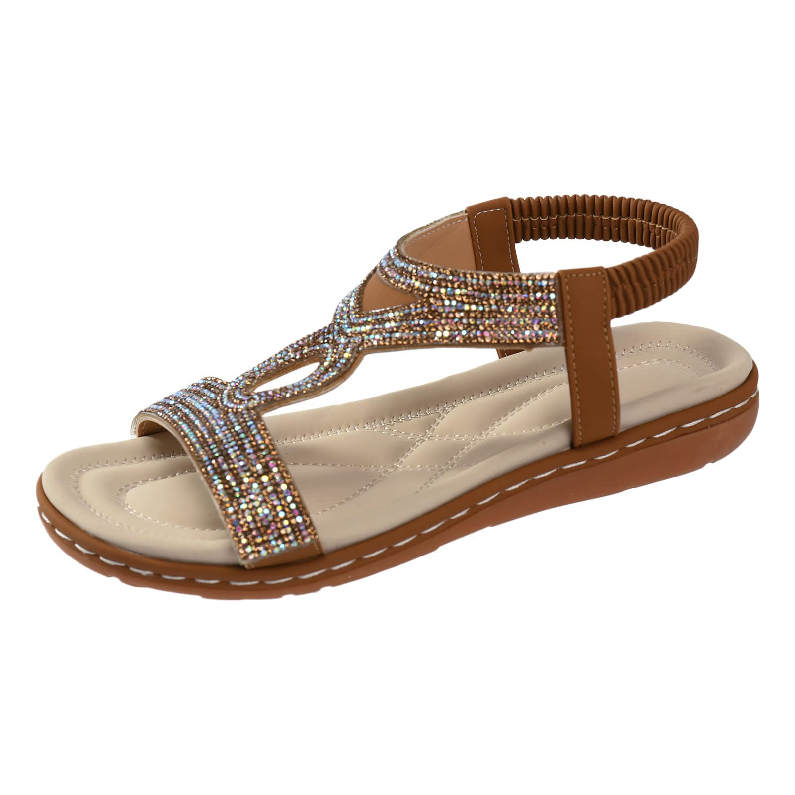 Women's Pearl Toe Wedge Sandals - Fashion Open Workout Casual Shoes for Summer | Comfortable & Stylish Sandalias Rojas para Mujer | Perfect for Beach, Vacation, and Everyday Wear