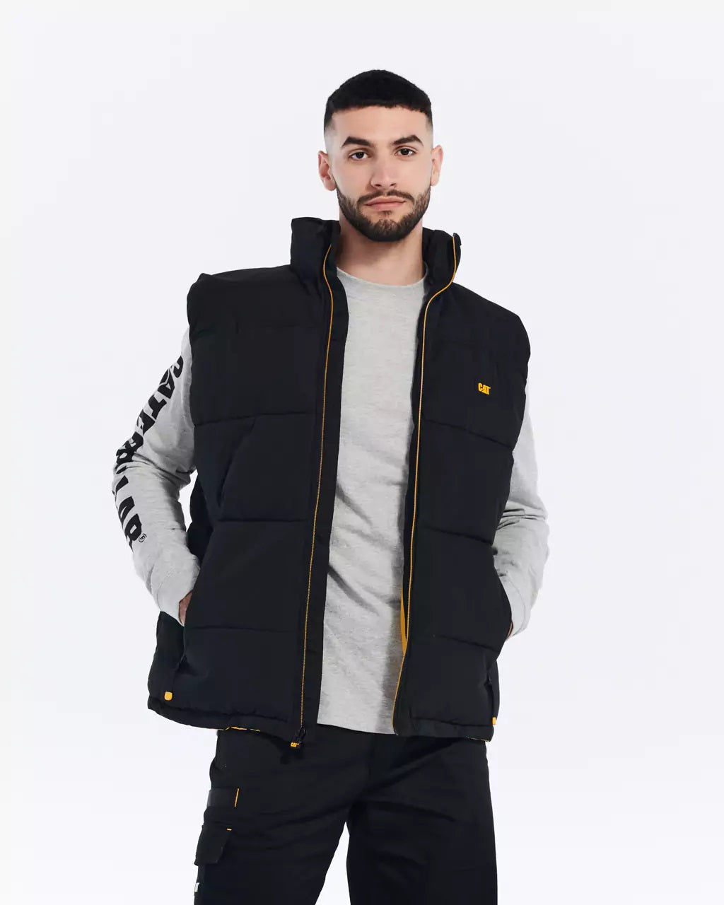 CAT Men's Arctic Zone Insulated Vest - Lightweight Winter Work Vest for Outdoor Activities, Hunting & Construction | Water-Resistant & Warm Fleece Lining