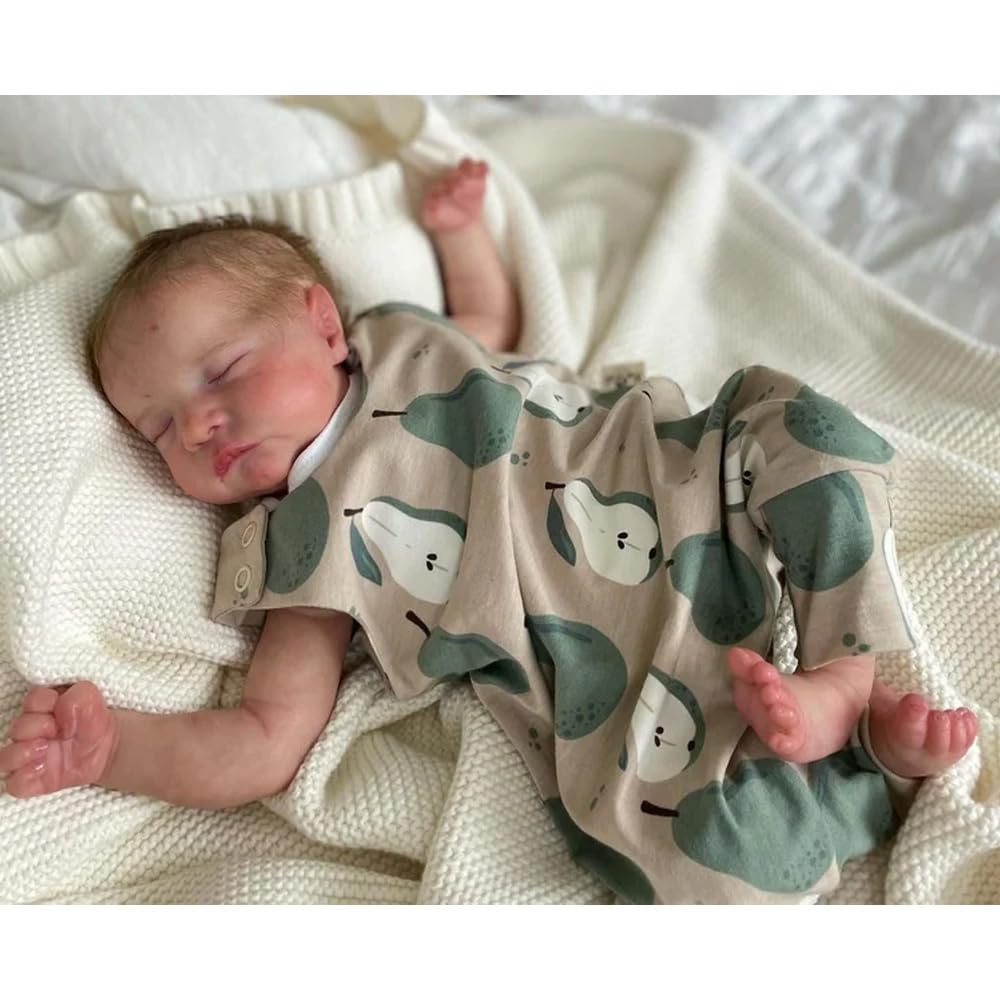 WOOROY 18 Inch Realistic Reborn Baby Doll Boy - Lifelike Full Body Vinyl Newborn Doll with Anatomically Correct Features | Sleeping Baby Doll Toy Gift for Kids Age 3+ | Perfect for Role Play, Collecting & Therapy Use