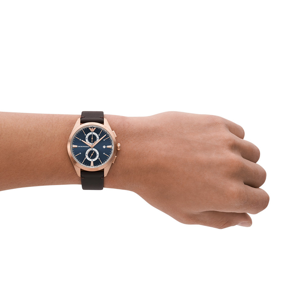 Emporio Armani AR11554 Claudio Men's Chronograph Watch - Stylish Luxury Timepiece for Business, Casual & Formal Occasions