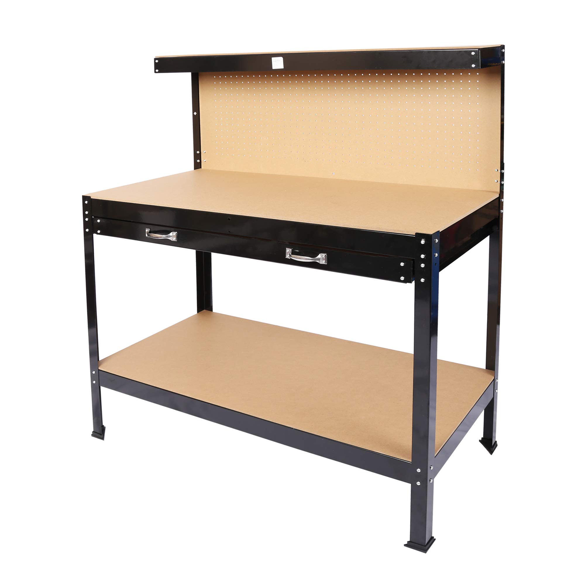Heavy Duty Steel Workbench with Tool Storage, 63