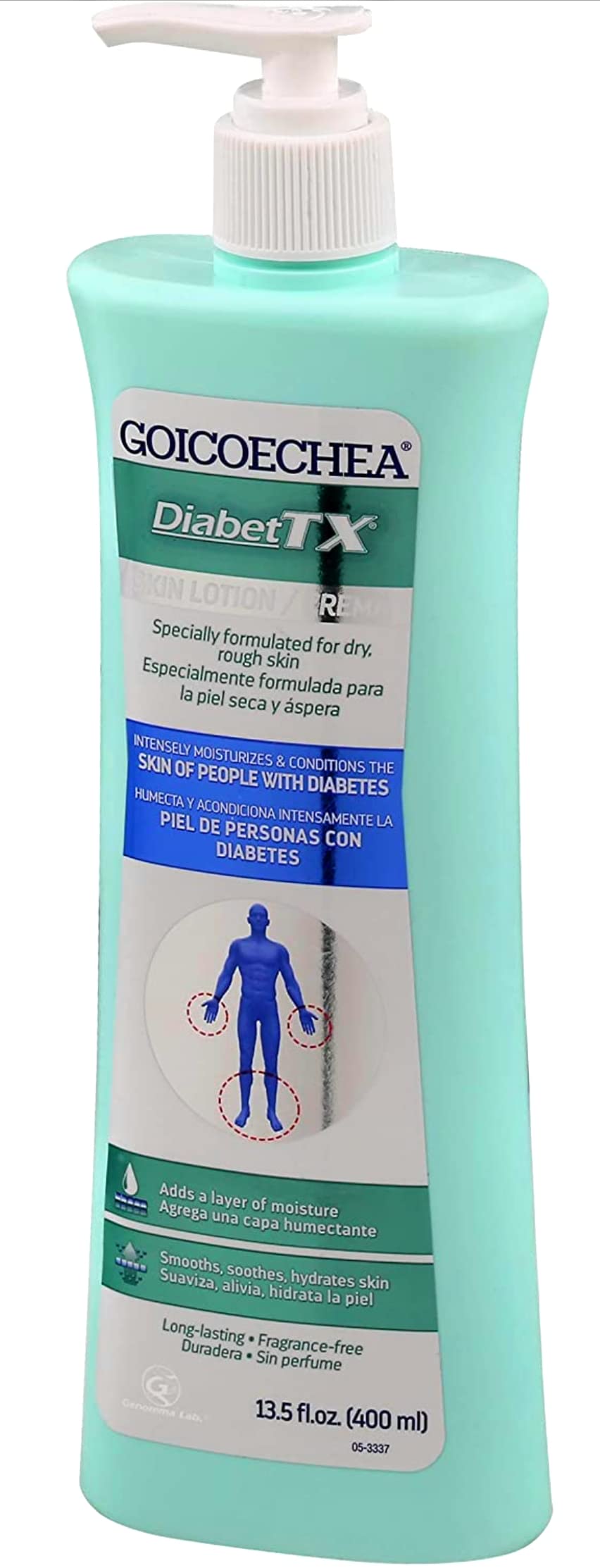 Goicoechea DiabetTX Diabetic Foot & Body Cream - Set of 2 - Moisturizing Skin Care for Dry, Cracked Feet & Hands - Ideal for Diabetes, Neuropathy & Dry Skin Relief