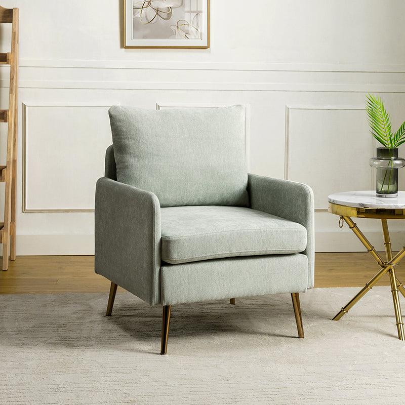 Laertiades Modern Upholstered Accent Armchair with Removable Cushion, Sturdy Metal Legs & High-Density Foam - Perfect for Living Room, Bedroom, or Office Decor