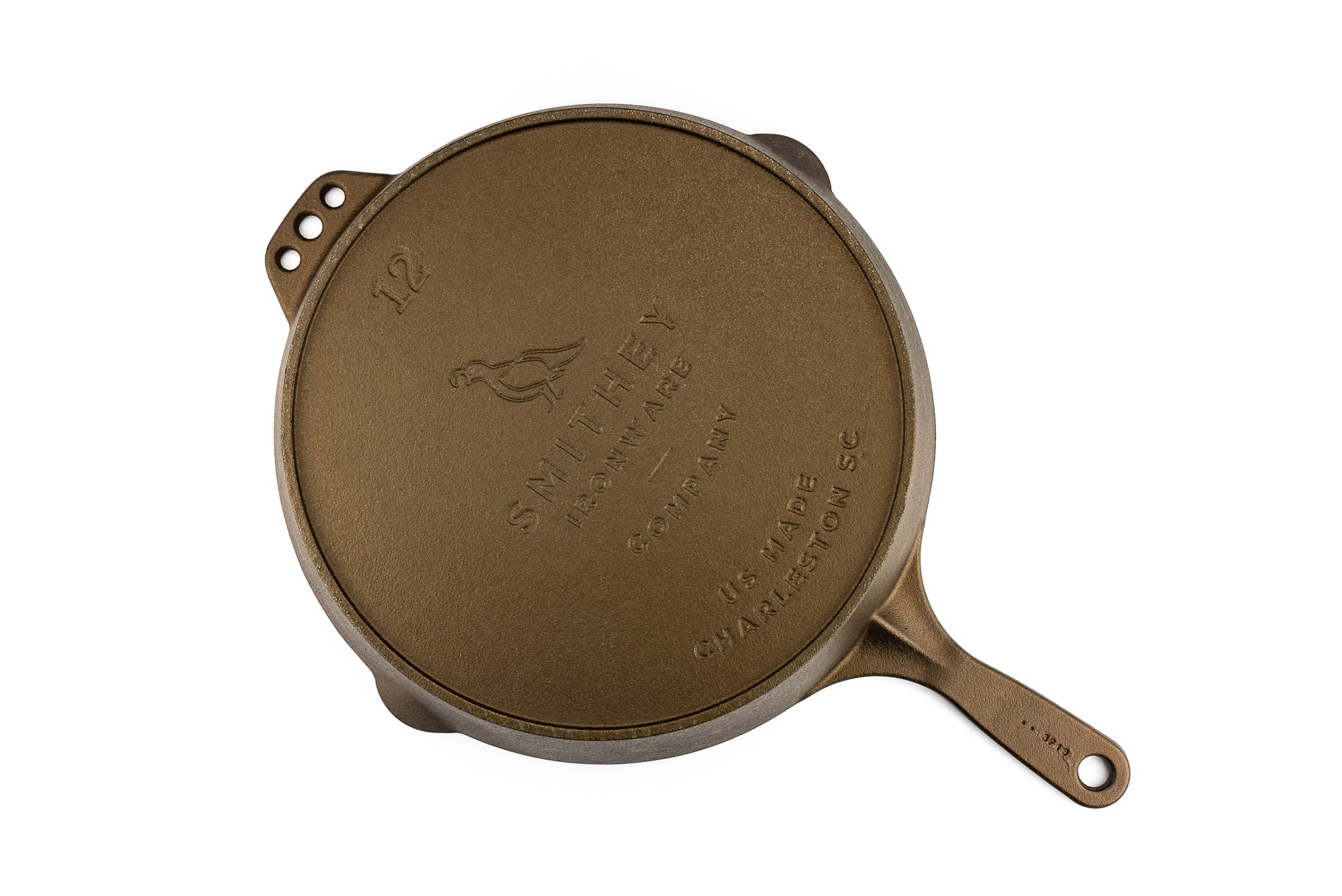 Smithey No. 12 Cast Iron Skillet - Premium American-Made Cookware for Professional Chefs & Home Cooking | Perfect for Camping, Grilling & Stovetop to Oven Use