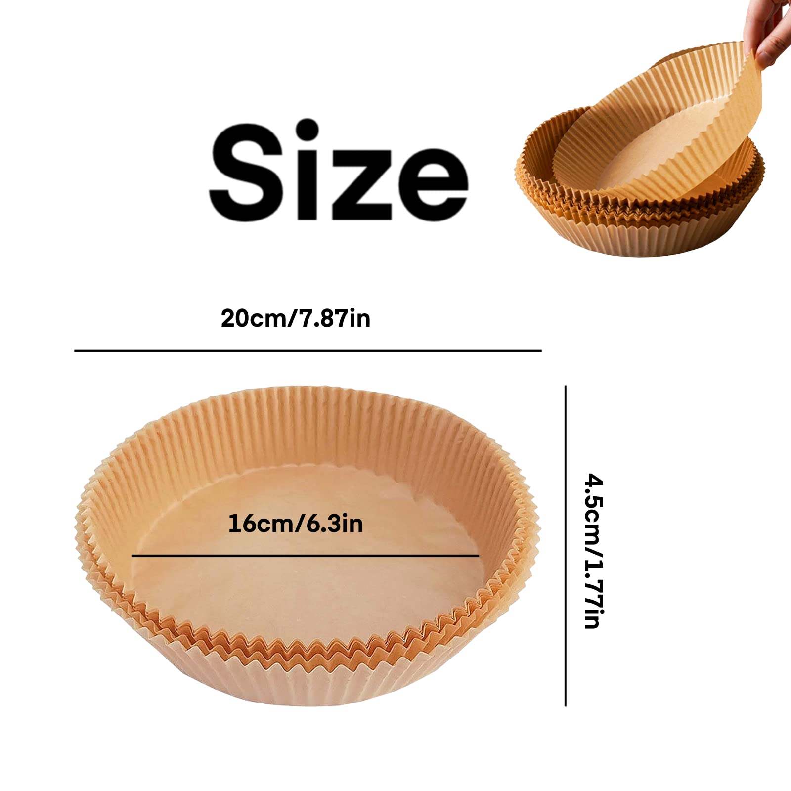 100 Pcs Extra Large Air Fryer Disposable Liners for Instant Pot - Non-Stick Parchment Paper Sheets, Basket & Pot Liners - Perfect for Quick Cooking & Easy Cleanup | Ideal for Air Fryer, Roasting & Baking