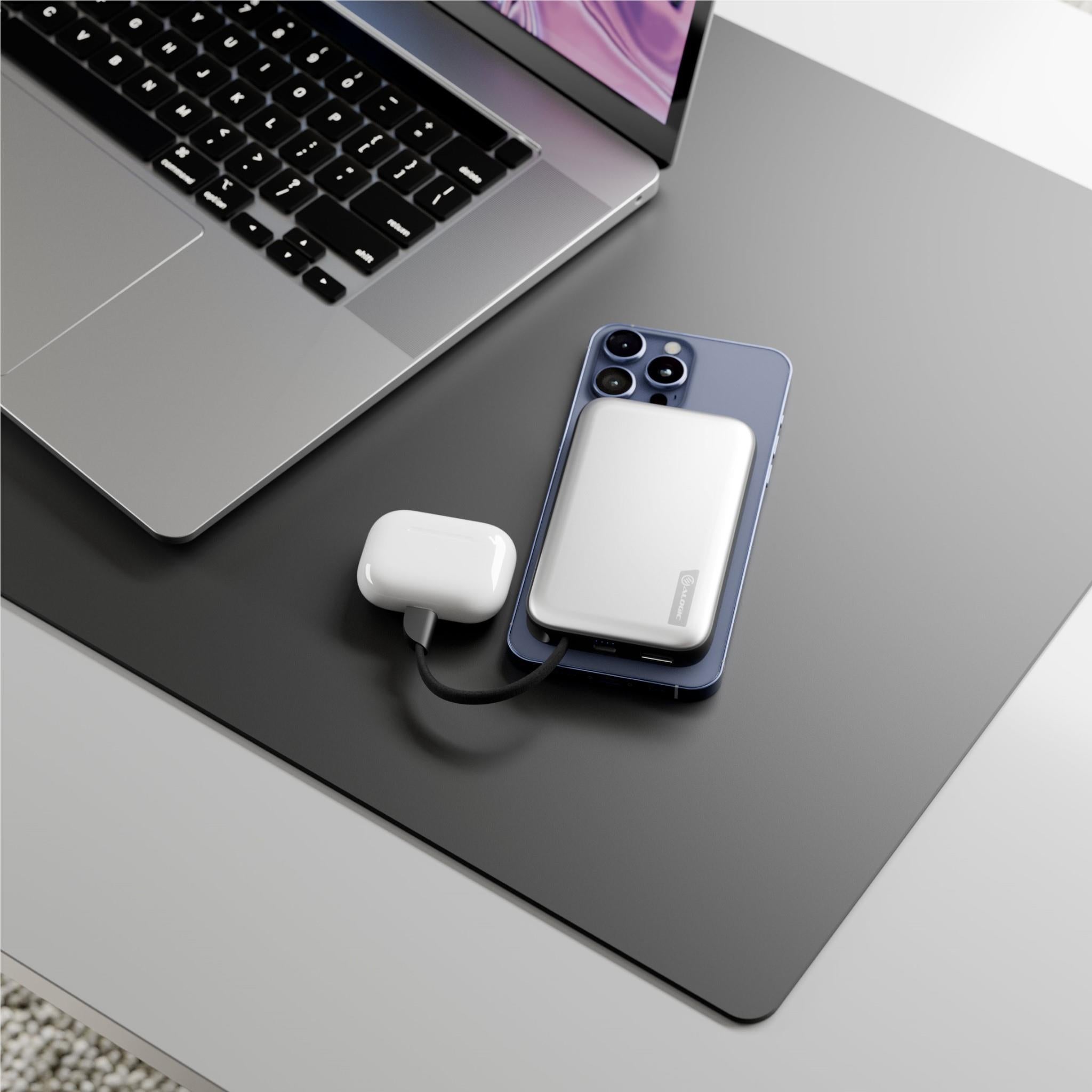 ALOGIC Link 10,000mAh Magnetic Wireless Power Bank with USB-C Fast Charging - Portable Charger for iPhone, Android, AirPods & More - Perfect for Travel, Camping & Emergency Power Backup