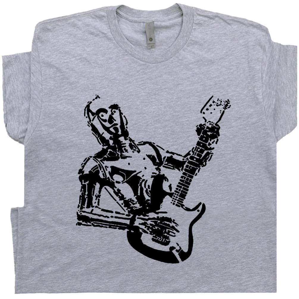 Cool C3PO Playing Electric Guitar T-Shirt - Retro Vintage Graphic Tee for Men & Kids | Perfect for Concerts, Gifts & Music Lovers