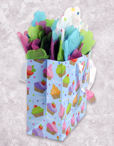 Premium Cupcakes & Sprinkles Themed Gift Bags for Birthday Parties, Baby Showers & Special Events - Bulk Party Favors