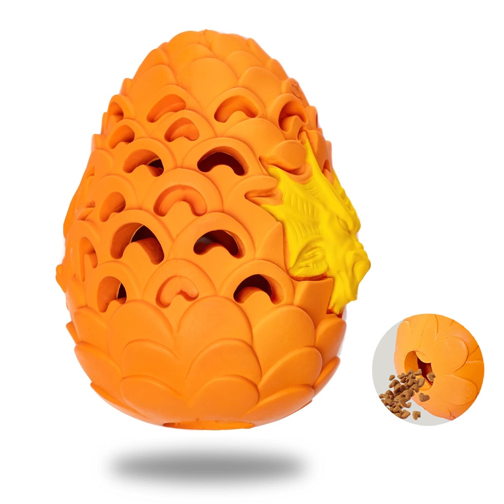 Indestructible Dog Chew Toys for Aggressive Chewers - Durable Dragon Dinosaur Egg Puzzle Toys for Large & Medium Breed Dogs | Perfect for Training, Boredom Relief & Dental Health
