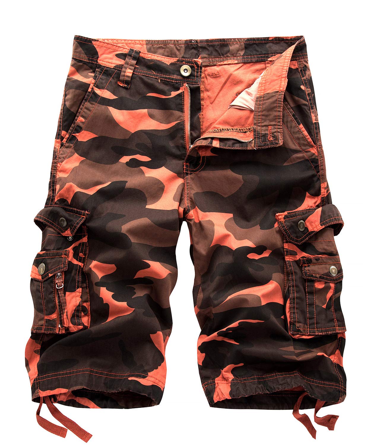 Men's Camouflage Cargo Shorts - Tactical Camo Outdoor Work Shorts with Multiple Pockets | Durable & Comfortable for Hiking, Fishing, and Outdoor Adventures