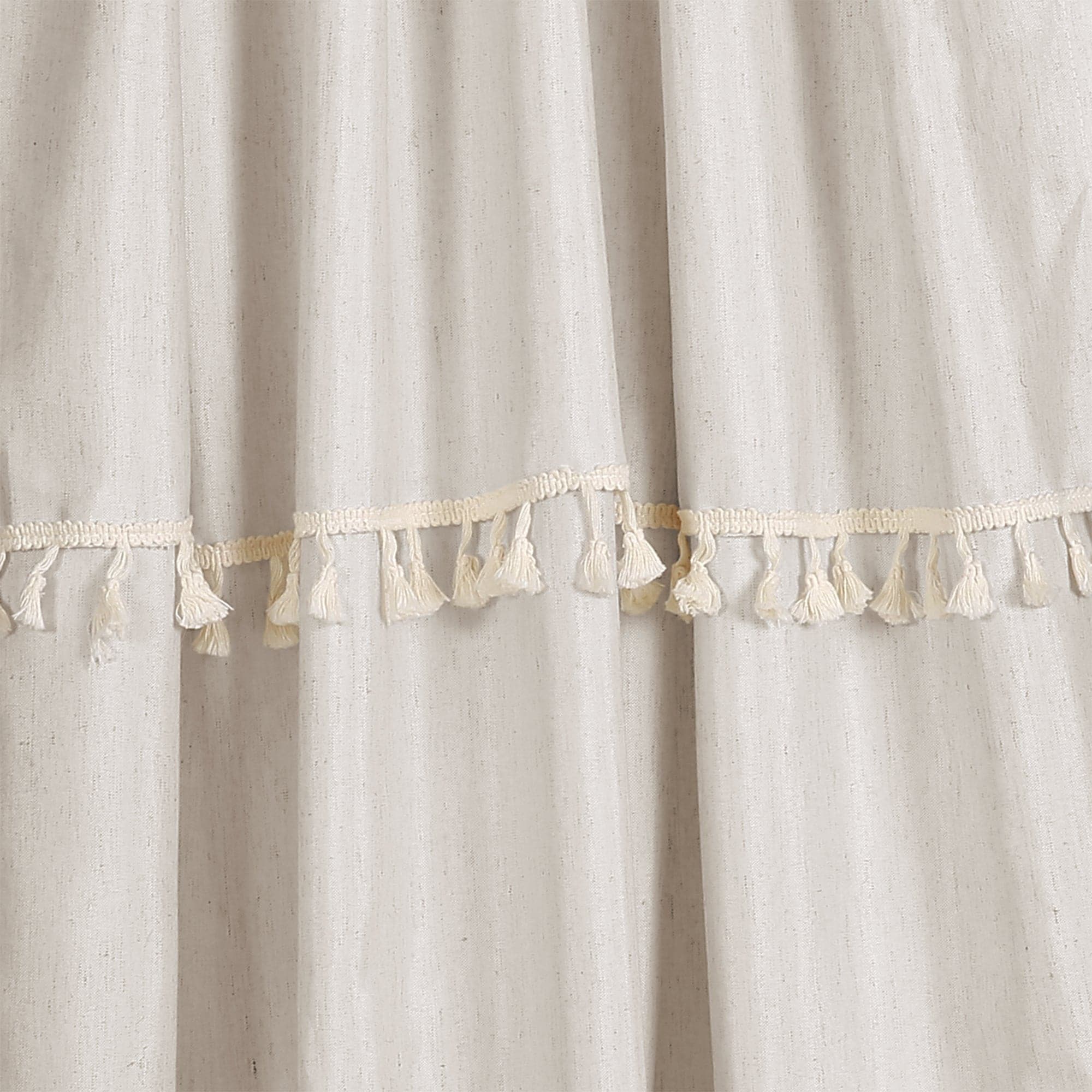 Elegant Ivy Tassel Window Curtain Panel Set - Blackout Drapes for Living Room & Bedroom - Home Decor with Leaf Pattern for French Doors & Windows