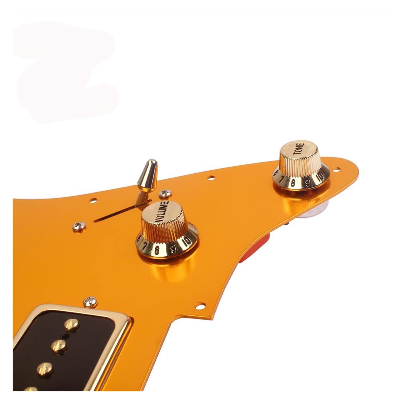 ST Electric Guitar Pickguard HH08 with Pickup Back Plate Set - Gold Loaded Replacement Part for Fender Stratocaster | Perfect for Guitar Upgrades & DIY Repairs