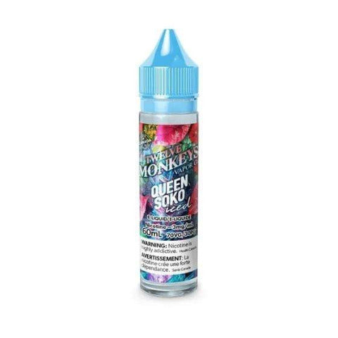 Premium Queen Soko ICED Twelve Monkeys E-Juice - 60mL Vape Liquid for Refreshing Flavor | Perfect for All-Day Vaping & Cloud Chasing