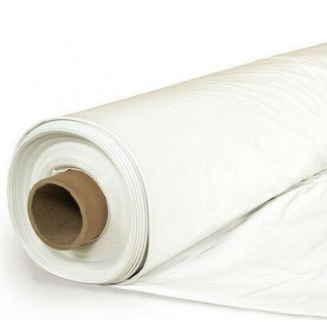 White Greenhouse Plastic Sheeting 6 mil (25' x 30') - 4 Year UV Resistant Poly Film - 55% Light Transmission for Hoop House, Gardening & Agriculture | Durable Farm Plastic Supply for Plant Growth & Crop Protection