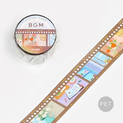BGM Film Series 30mm Clear Masking Tape - High Quality Background Music for Movies & Videos - Perfect for Film Production, Video Editing, and Creative Projects