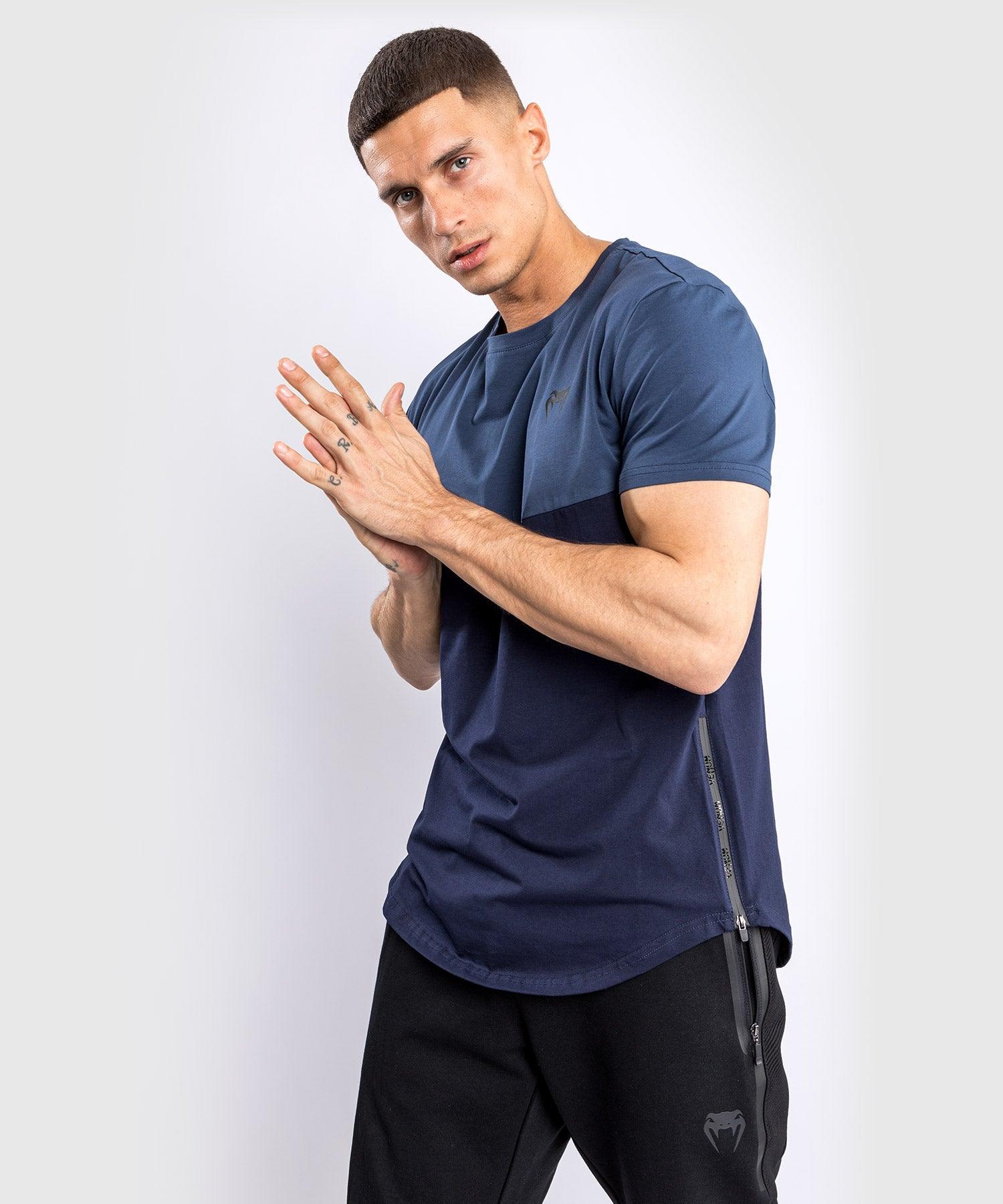 Venum Laser T-Shirt for Men - Comfortable Navy Blue MMA & Training Shirt - Perfect for Gym, Workout & Casual Wear