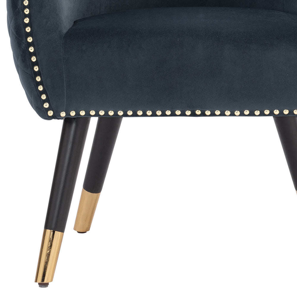Denim Blue DENIZ Lounge Chair - Modern Comfortable Accent Chair for Living Room, Bedroom & Office - Perfect for Relaxing, Reading & Lounging