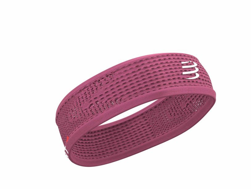 Compressport Unisex Thin Headband ON/OFF Deco Rose - Sweat-Wicking Sports Headband for Running, Cycling & Workouts - Lightweight & Breathable (CU00010B_370_0TU)