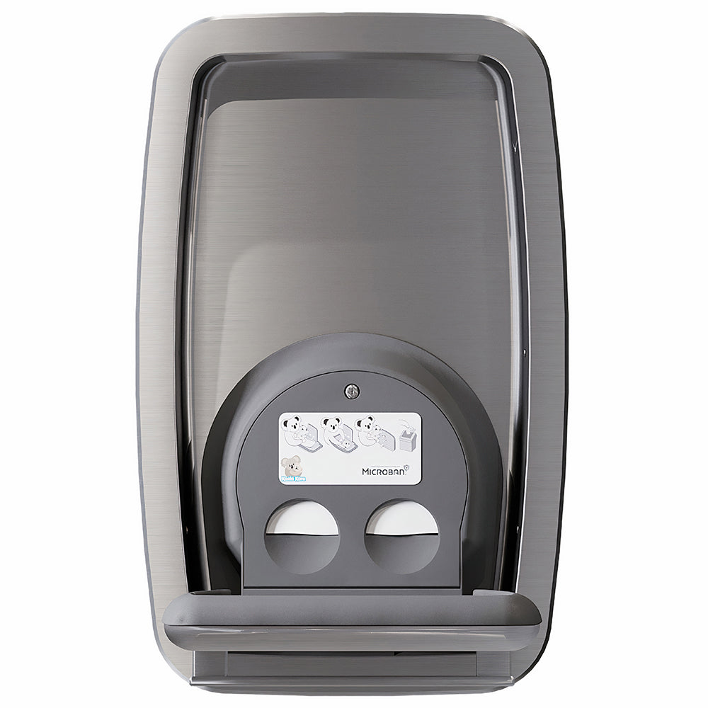 Koala Kare KB311 Stainless Steel Vertical Baby Changing Station - Recessed Mount Diaper Table for Commercial Restrooms & Public Spaces
