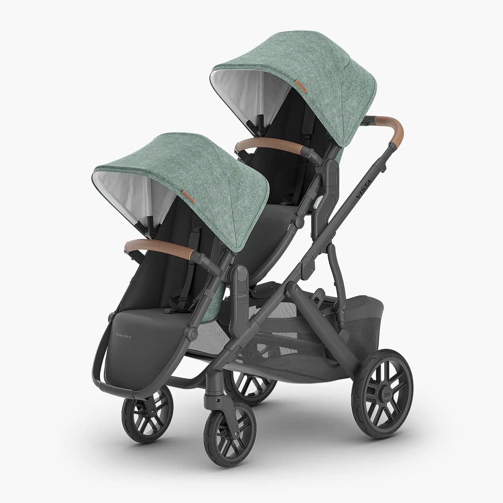 UPPAbaby Vista V2 Double Stroller with RumbleSeat V2 - Lightweight Compact Baby Stroller for Twins or Siblings - Perfect for City Walks, Shopping & Travel