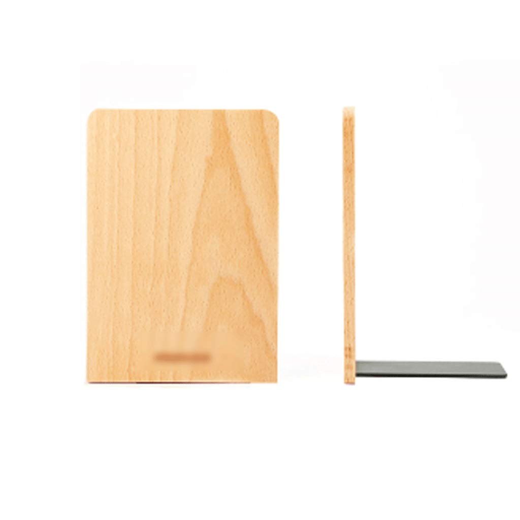 Premium Wooden Bookends - Large Beech Book Stoppers for Home, Office & School - Decorative Shelf Holder for Organizing Books, Magazines & Files - Perfect for Study, Library & Workspace Decor