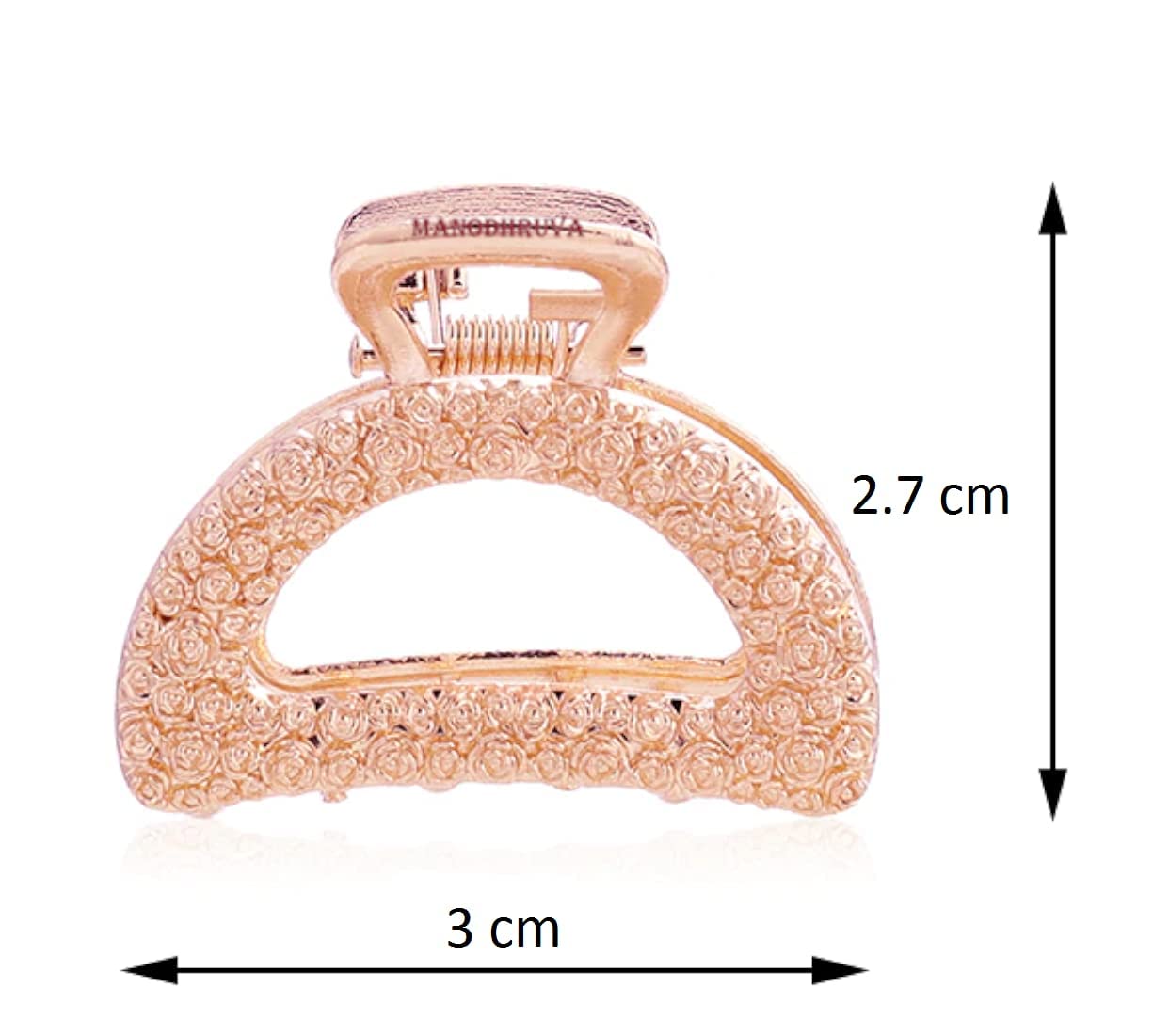 Trendy Metal Hair Claw Clips for Women - 3 Pack Multi-Design Hair Accessories for Girls & Women (Random Styles) - Perfect for Updos, Ponytails & Everyday Hairstyles