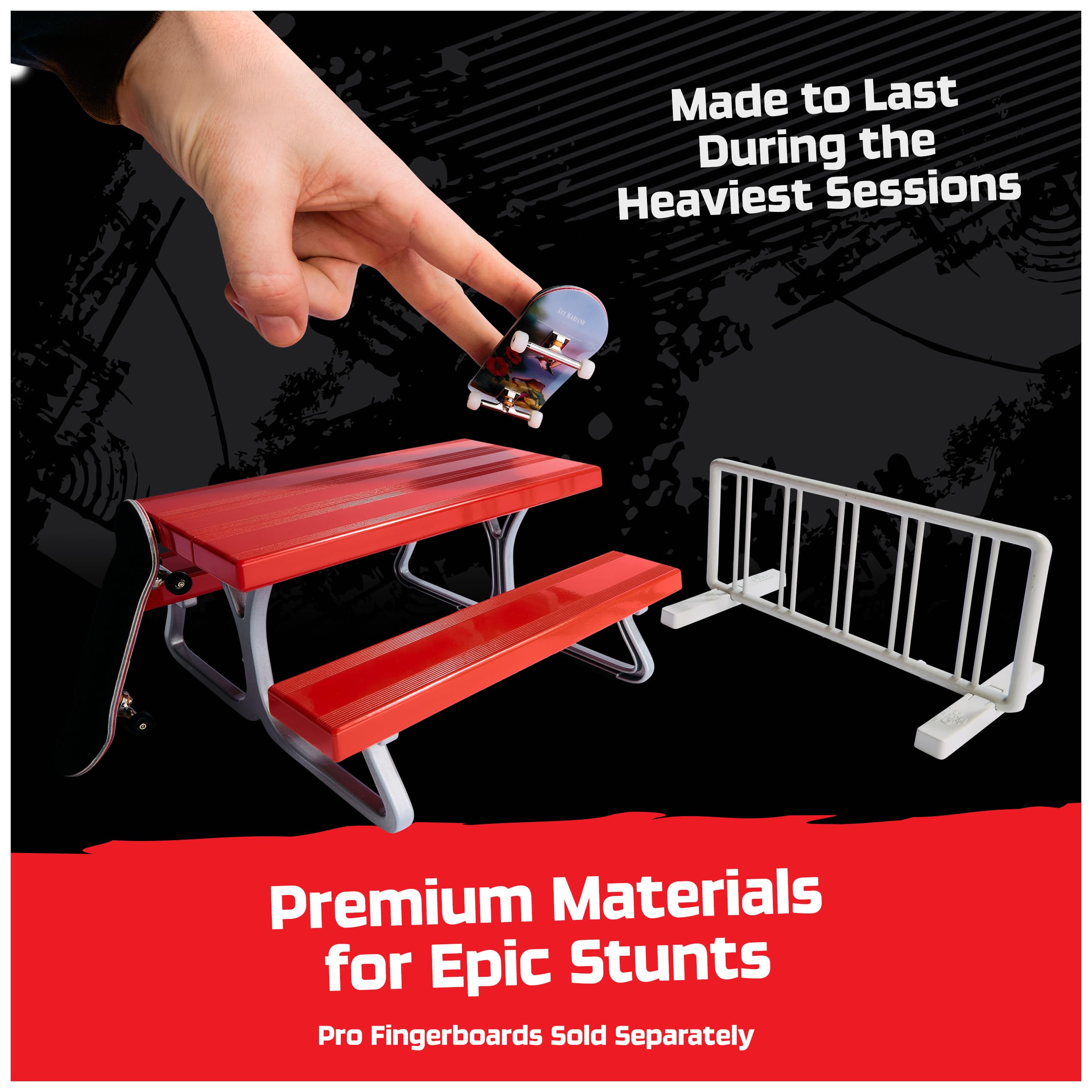 Tech Deck Pro Series Daily Grind Pack 2.0 - Complete Finger Skateboard Set with Picnic Table & Bike Rack | Mini Skateboard Toys for Boys & Girls Ages 6+ | Perfect for Indoor Play, Desk Fun & Fingerboard Tricks