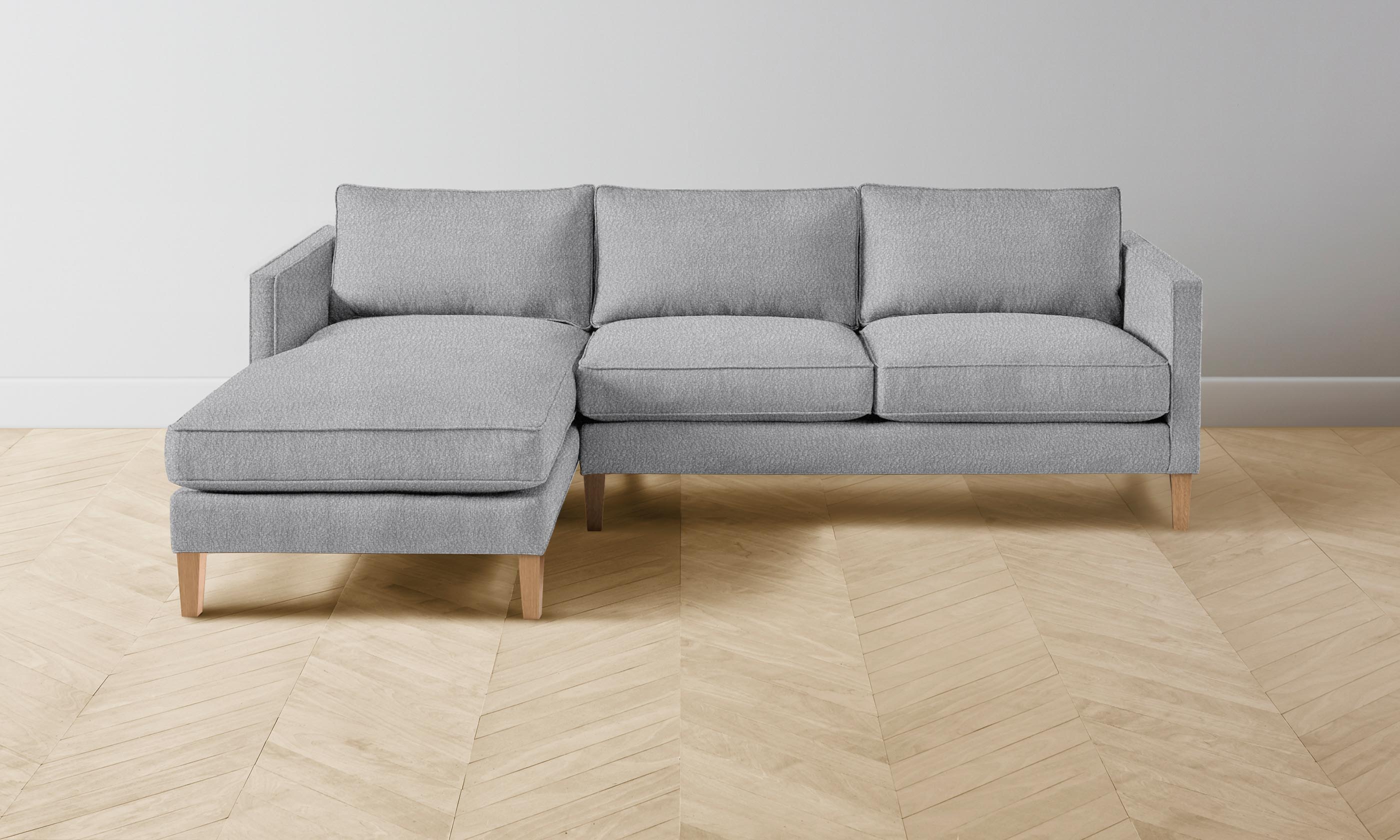 Luxury Crosby Sectional Sofa with Italian Bouclé Fabric & Waterfall Edge - Perfect for Modern Living Room & Lounge Areas